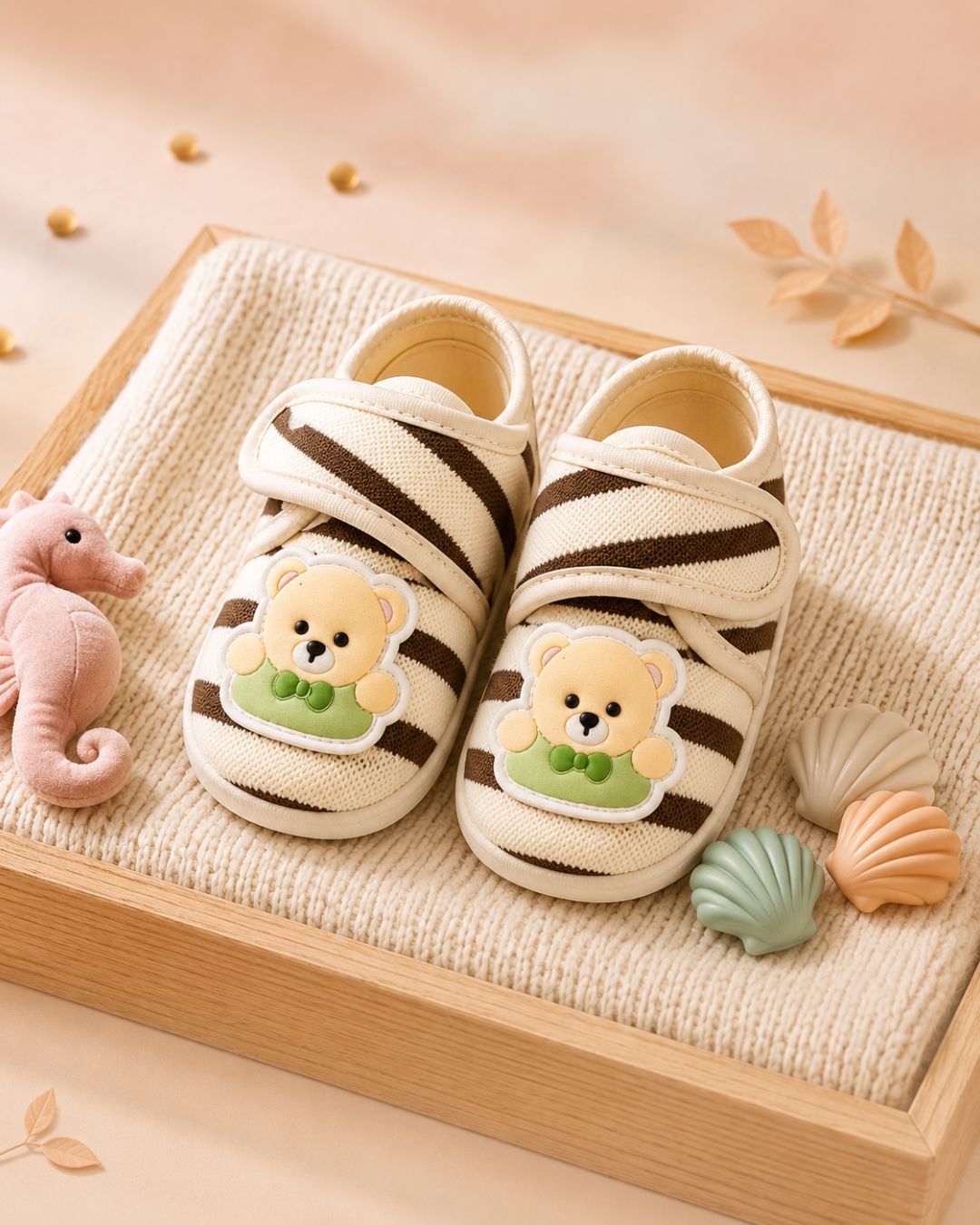 Baby Shoe - Brown Strips