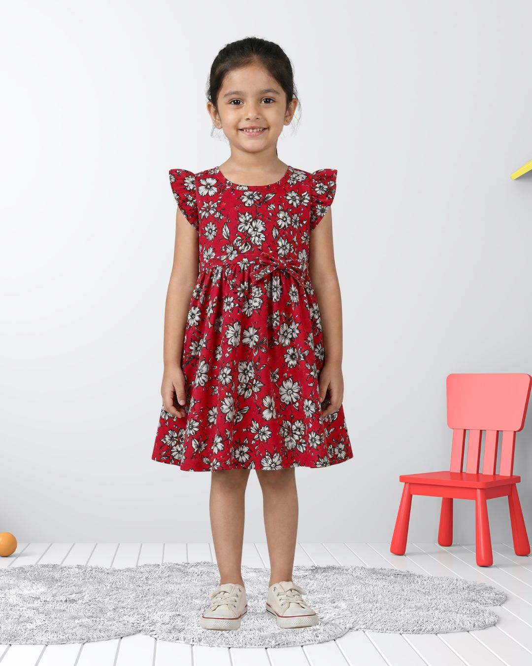 Red Floral Frock