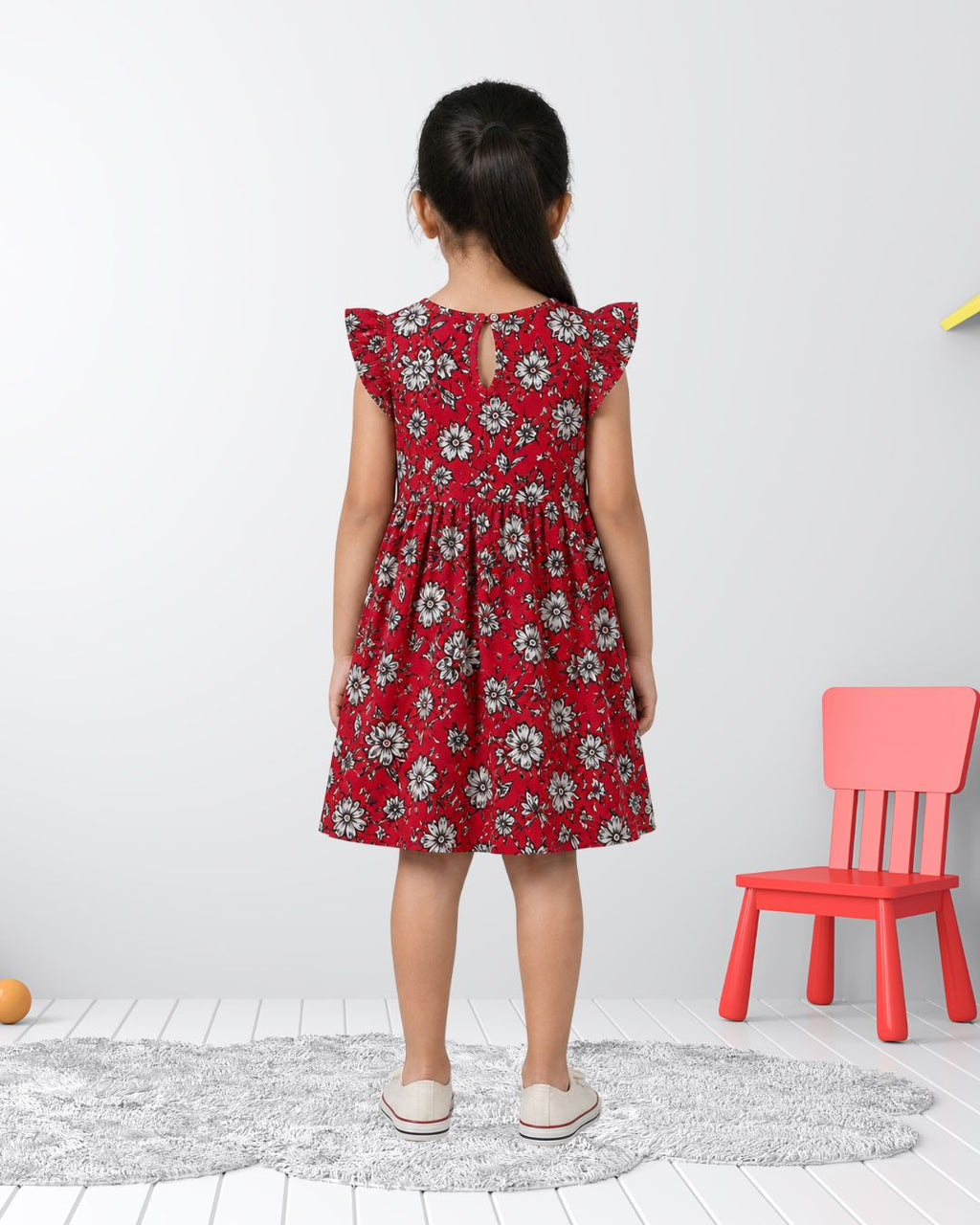 Red Floral Frock
