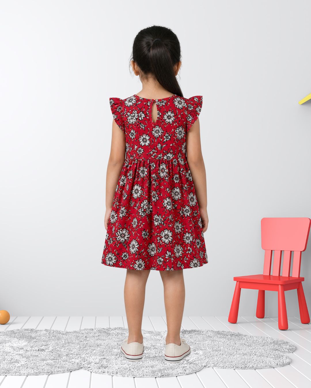 Red Floral Frock