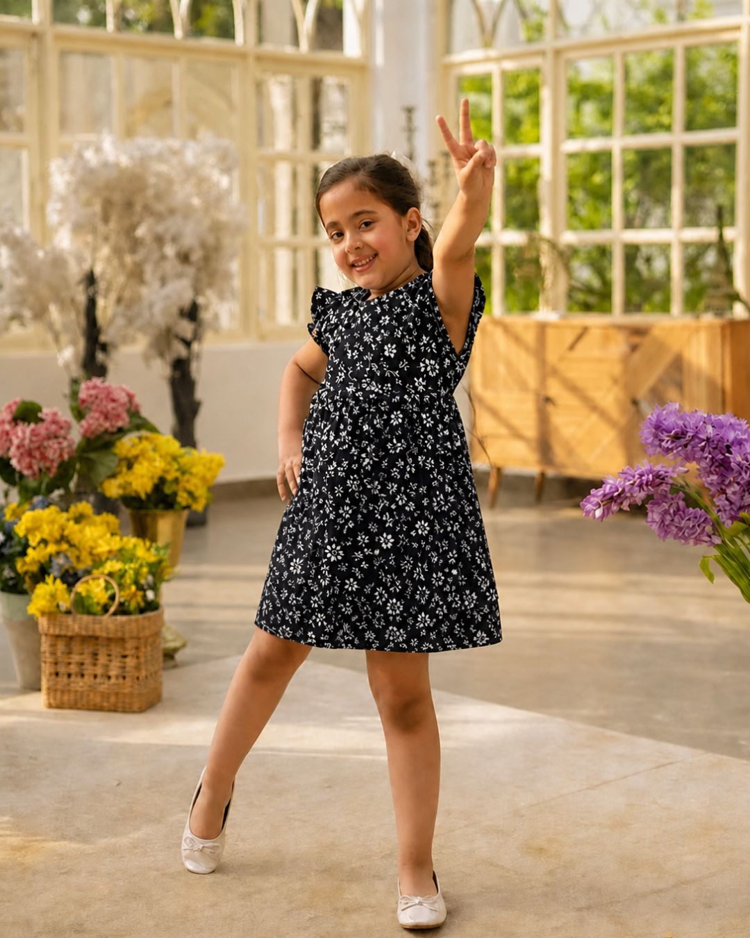 Black Floral Frock