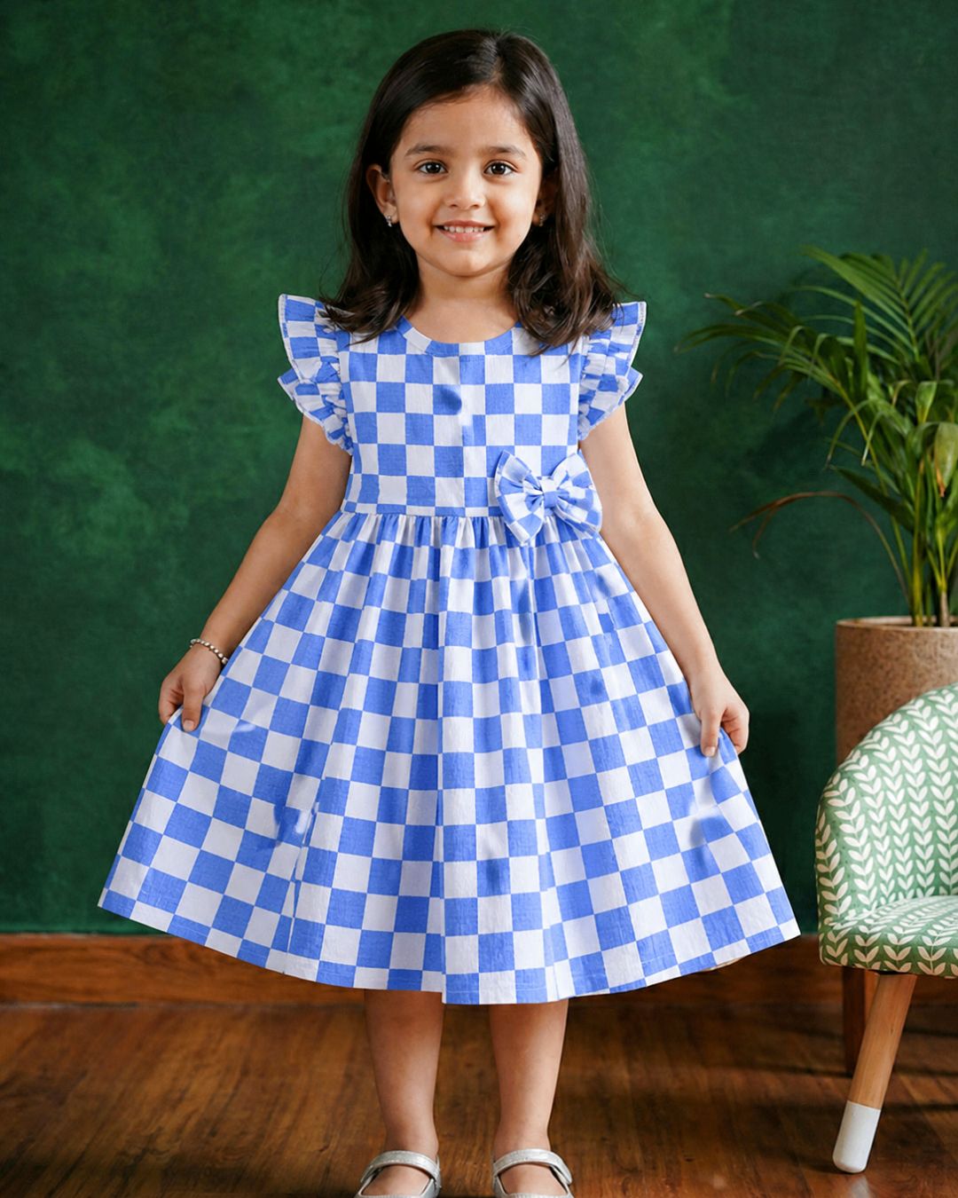 Blue Checks Frock