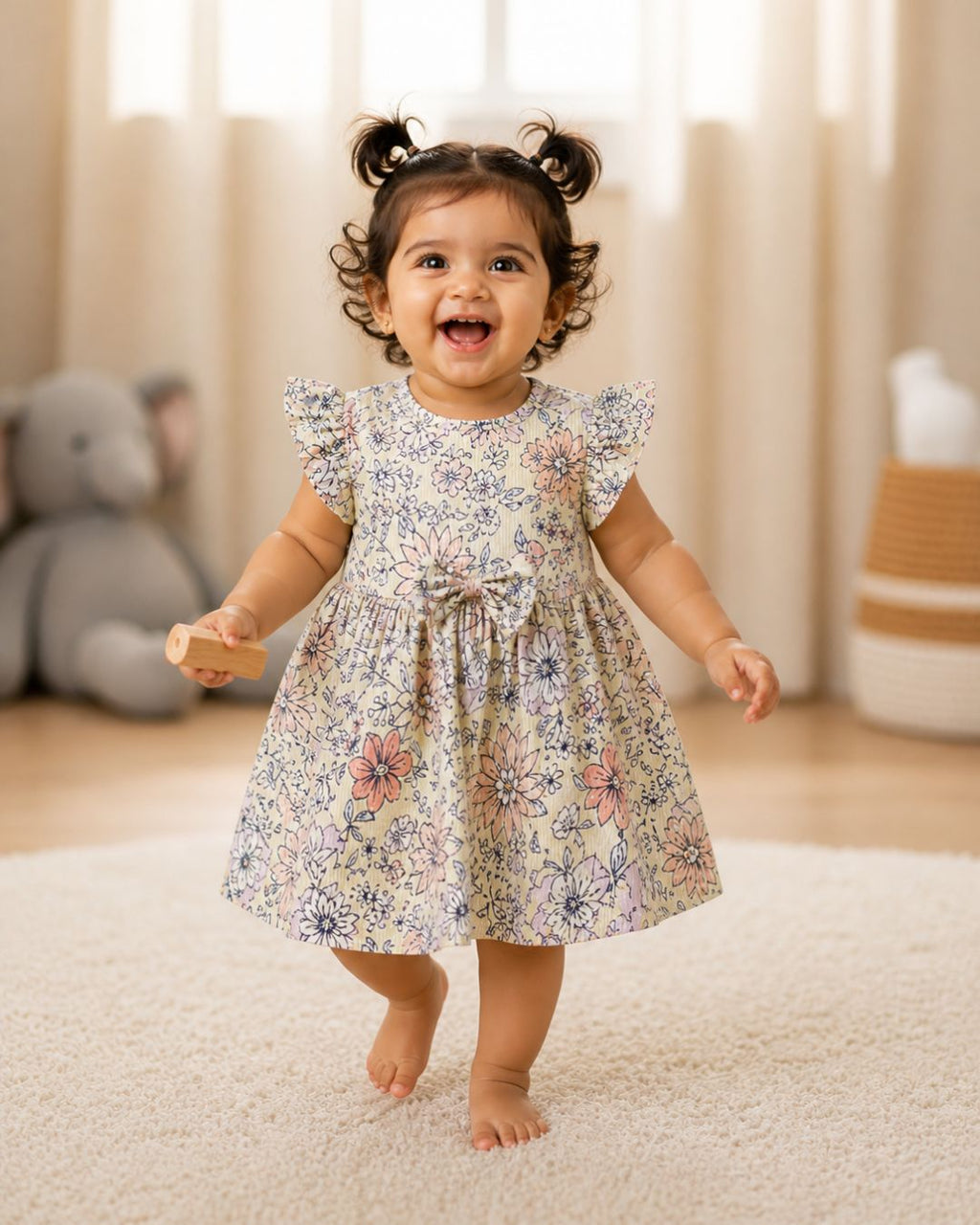 Green Floral Frock