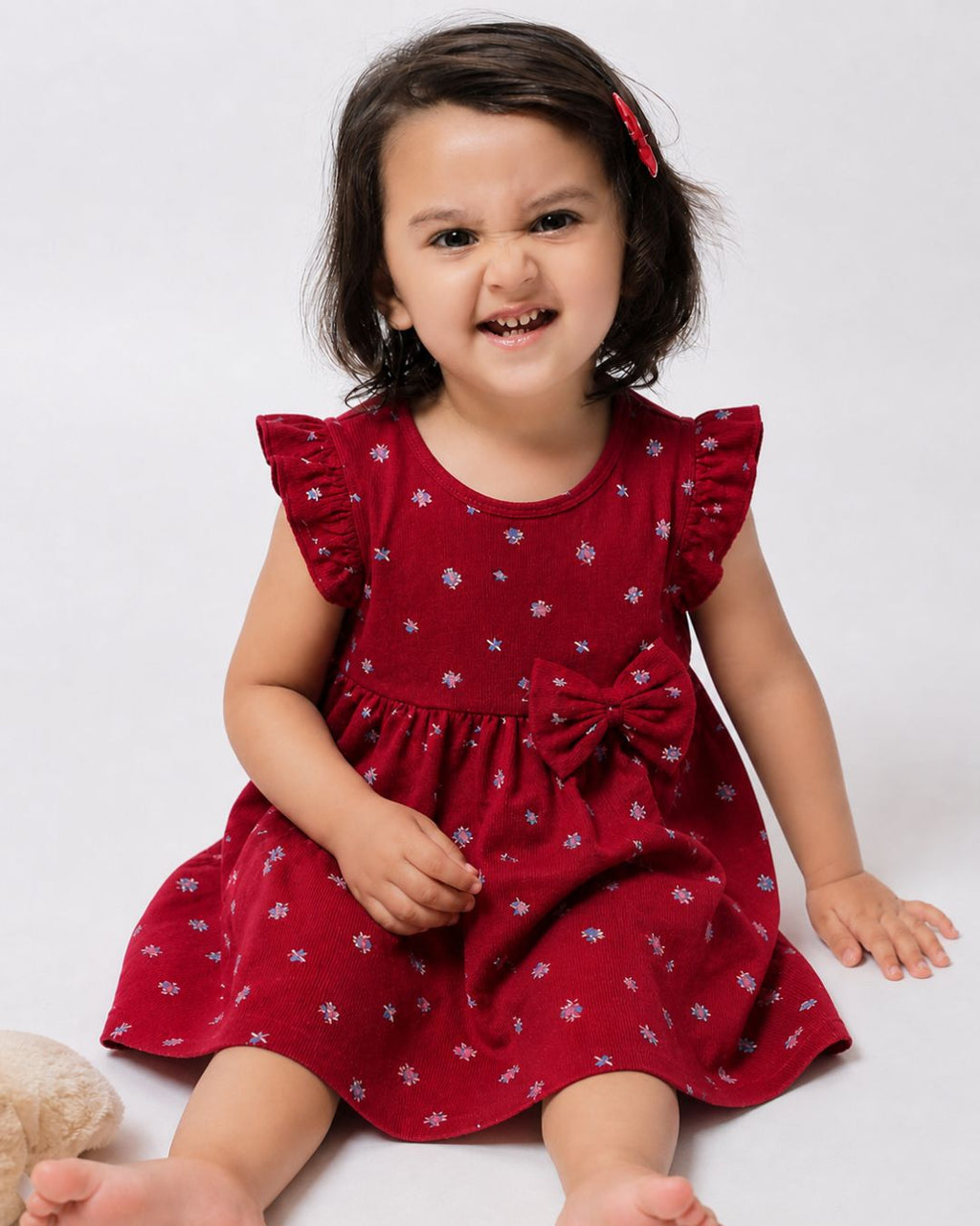 Ditsy Floral Maroon Frock