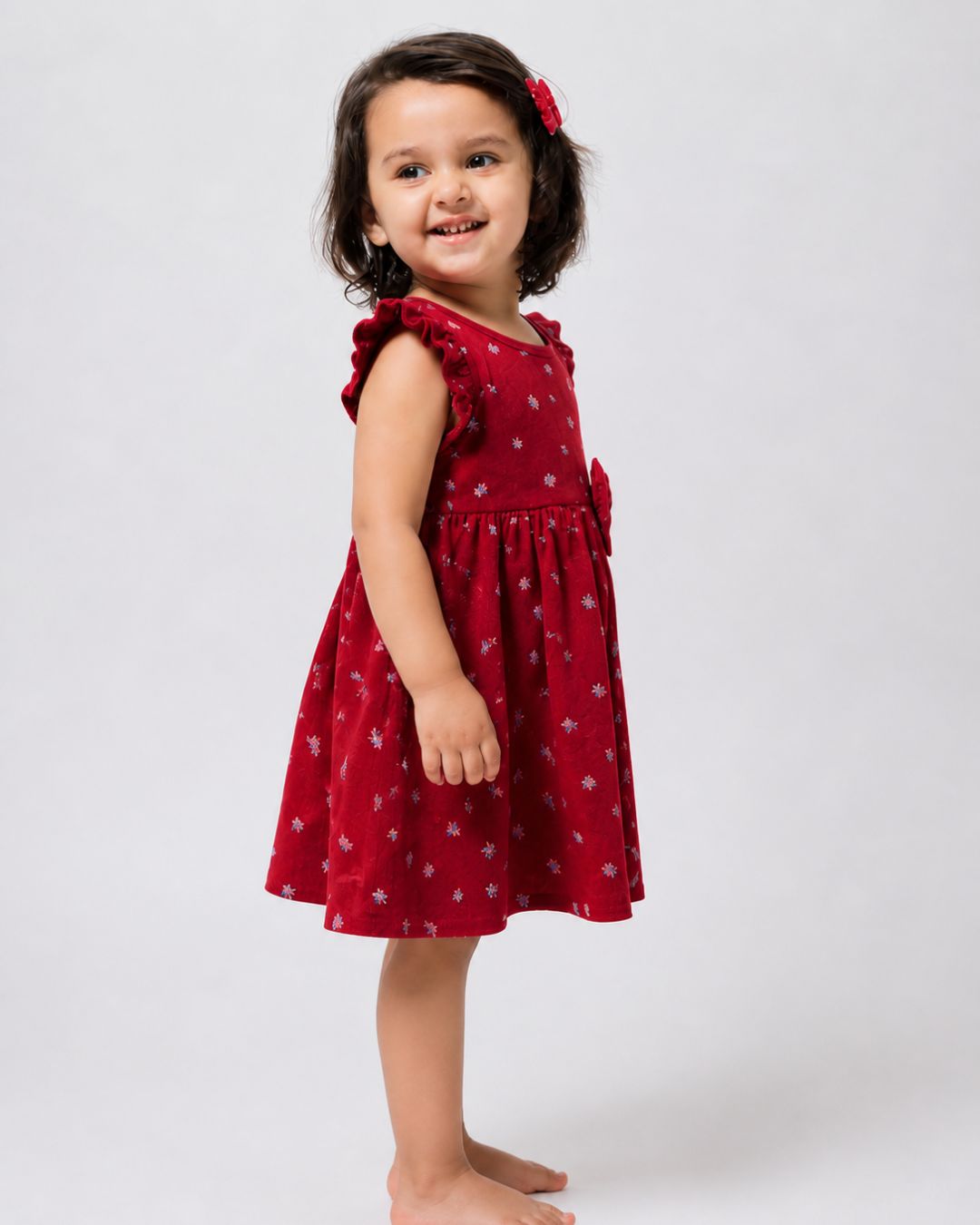 Ditsy Floral Maroon Frock