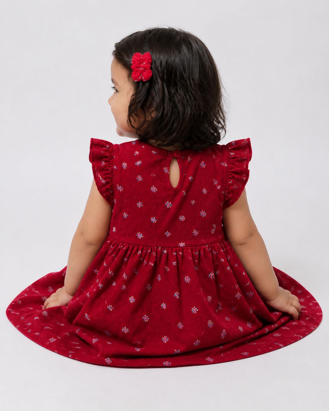 Ditsy Floral Maroon Frock
