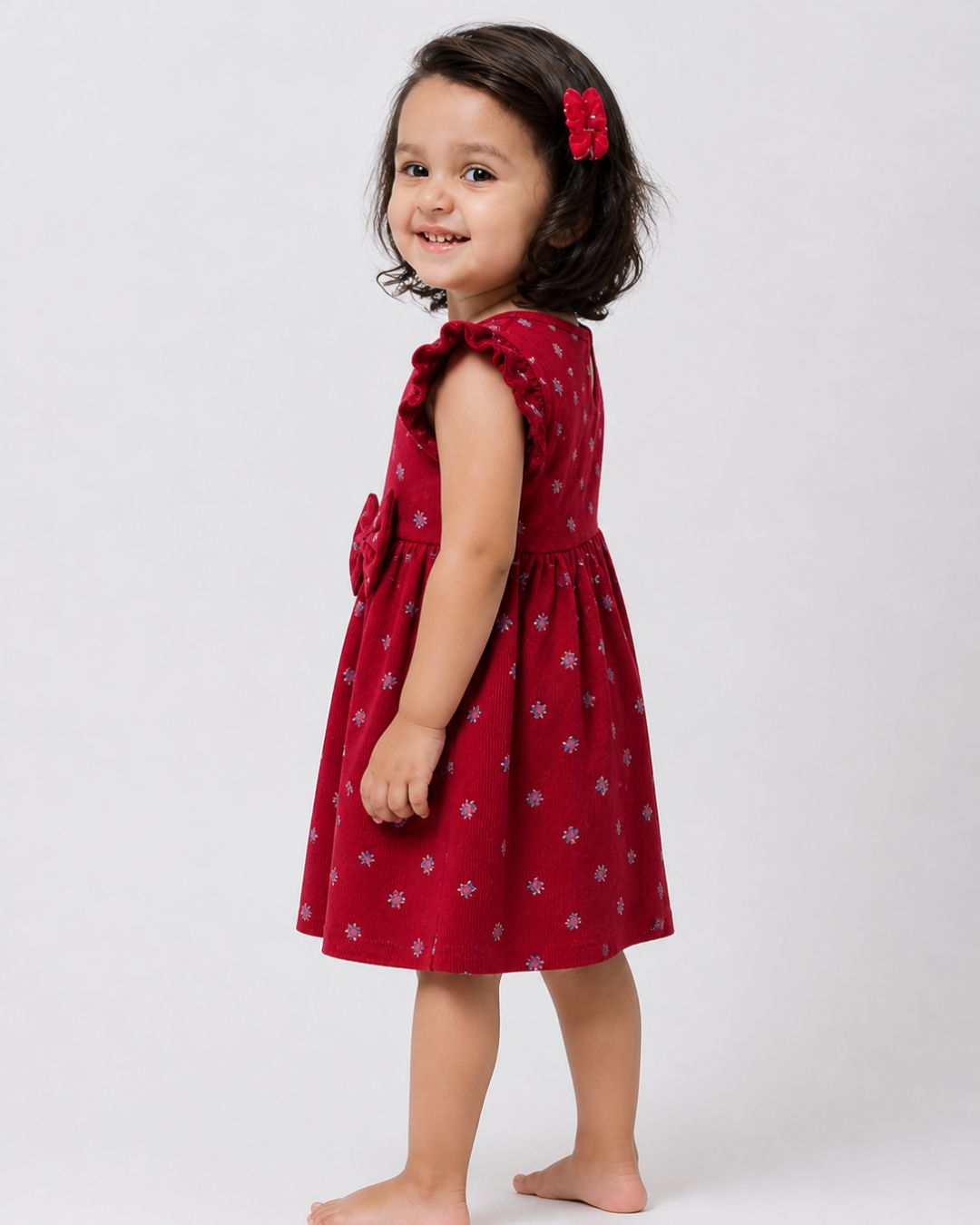 Ditsy Floral Maroon Frock