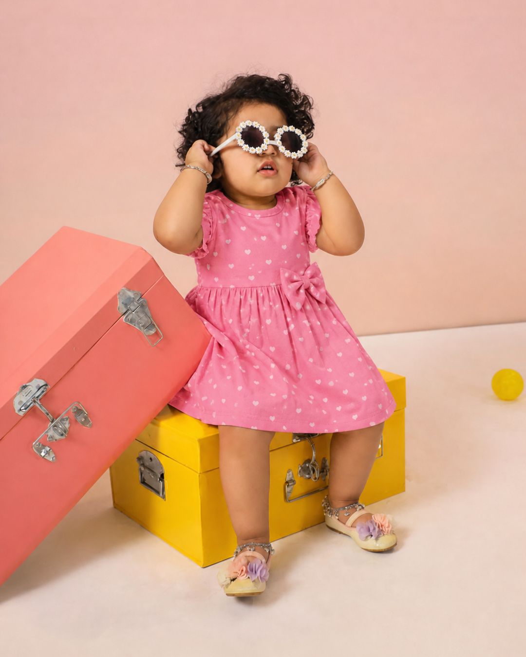 Hearts Peach Frock