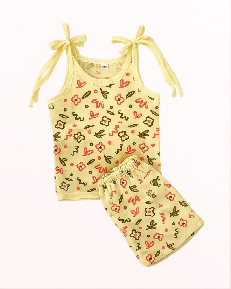 Yellow Art Jhabla Set