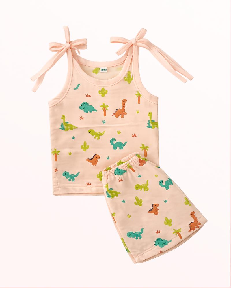 Dinosaur Print Jhabla Set