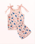 Fish Print Jhabla Set
