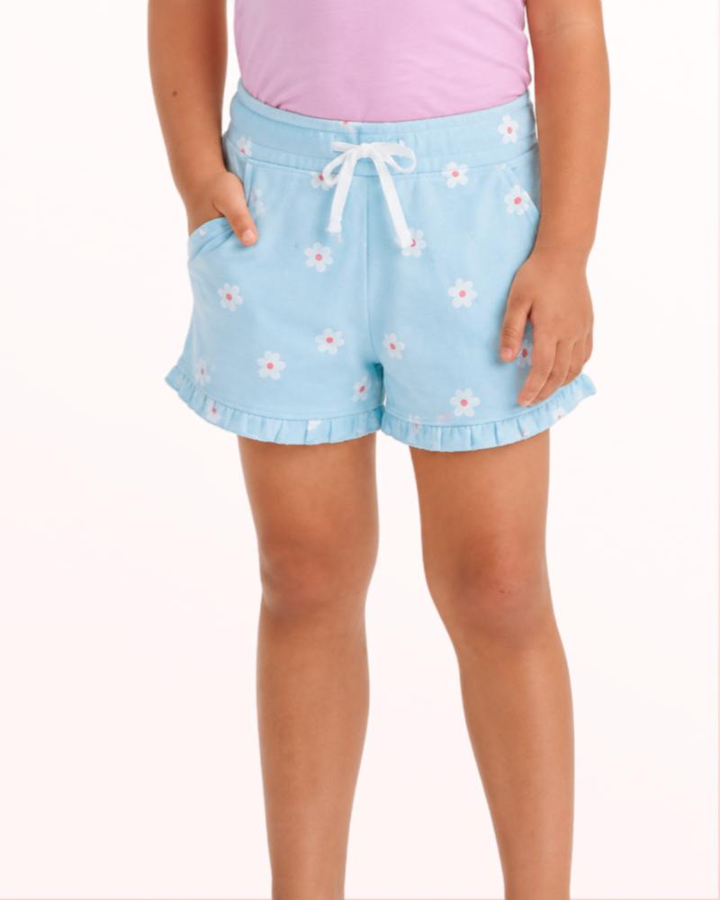 SkyBlue Floral Shorts
